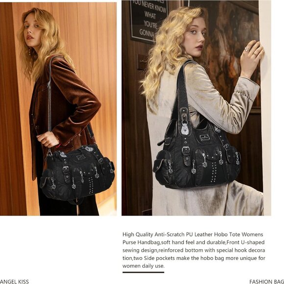 Purses for Women Soft PU Leather Large Hobo Bags for Women Shoulder Bag - Picture 7 of 7